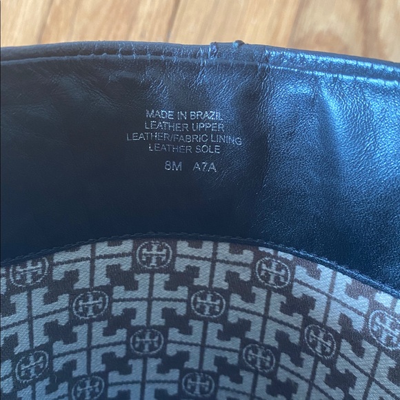 TORY BURCH black leather boots high heel knee high tall size 8 - Picture 7 of 7